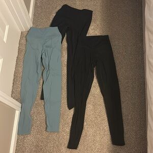 Balance Athletica Women's High-Waisted  2 pairs black and 1 Ocean XS leggings